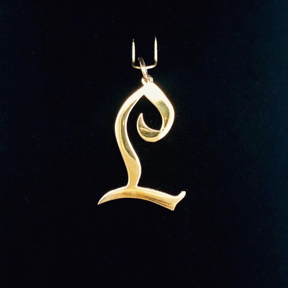 Samantha Knight Fine 14k Yellow Gold L Letter Charm